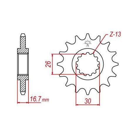 Pignon Lightweight - 525 - 14 Dents - Made in Germany