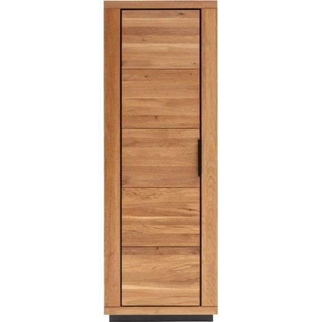 Armoire de rangement d'entrée 1 porte coloris chêne massif huilé - Longueur 70 × Hauteur 201 × Profondeur 40 cm (1/5)