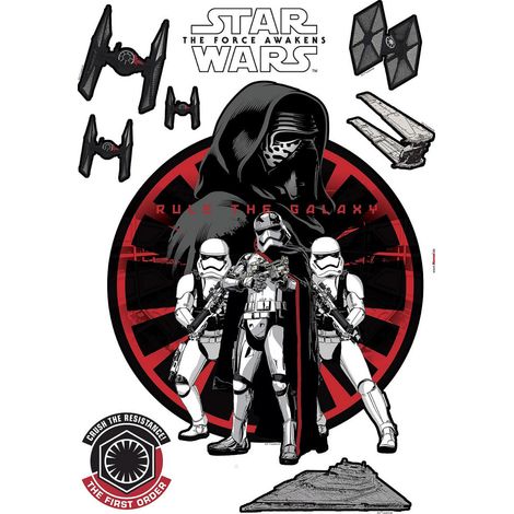 Stickers Décoration Murale Star Wars Organisation du Premier Ordre (1/3)