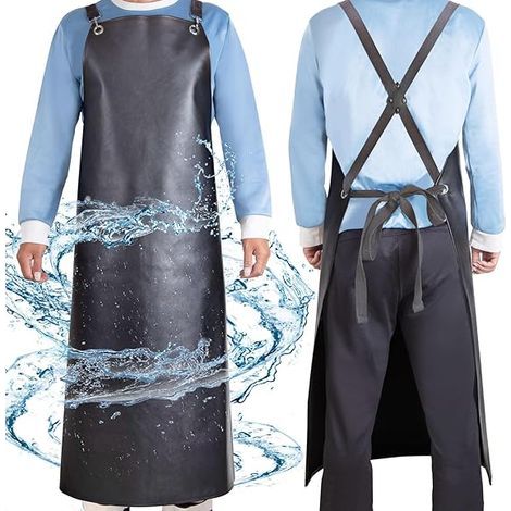 Wasserdichte Gummischürze, strapazierfähige Vinylschürze, verstellbar, dicke Schürze für Restaurant, Spülküche, Metzgerei