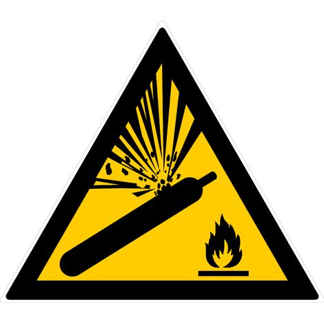 Panneau Danger bouteille pressurisée - Rigide Triangle 300mm - 4200842