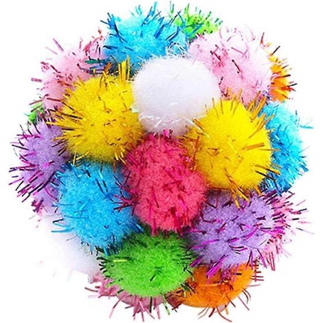 Bunte, handgefertigte Katzenspielzeugbälle – Plüschbälle für Wohnungskatzen, interaktives Spiel, Katzenunterhaltung, Kätzchenaccessoire.