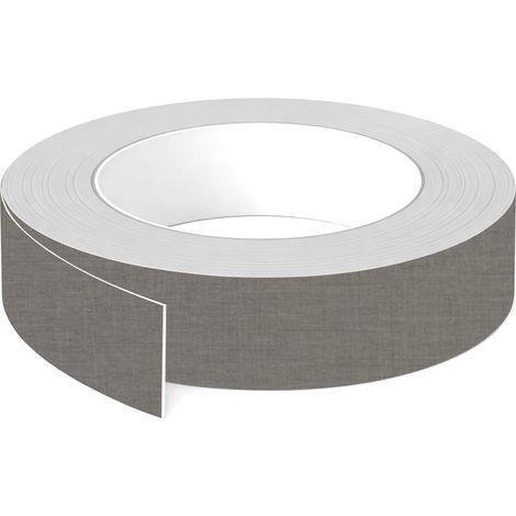 1x Bande de chant ABS sans colle 23 mm x 5 m épaisseur 0,8 mm facile à appliquer bricolage étagère meuble panneau plan de travail bois stratifié, Lin anthracite (1/3)