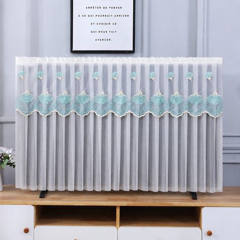Housse anti-poussière pour téléviseur LCD 50 pouces vert émeraude et voile blanc cassé vert 50 réf 2082 1 kg – Livraison gratuite