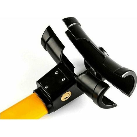 Canne Antivol Voiture Verrouillage de Volant Barre de Volant Antivol de Sécurité Universelle Voiture Rétractable T-Lock, A (1/4)