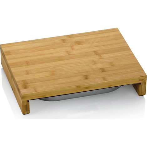 Planche à découper Kela Kenina avec plateau, bambou/acier inoxydable, 36 x 27 x 7 cm (1/3)