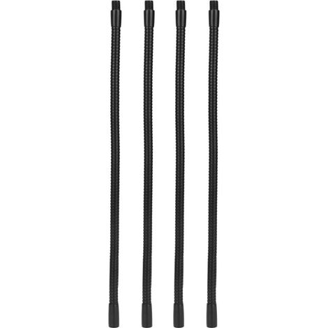 Tubo flessibile a collo d'oca in alluminio, spessore 10 mm, per lampade da tavolo e da scrivania, lunghezza 35 cm, confezione da 4 pezzi -Crezuo