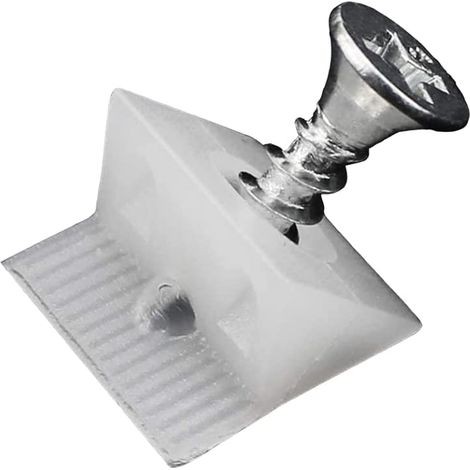 Agrafe de Fond pour Meubles en Plastic avec Vis Lot de 10 Pièces - EVOTRADE