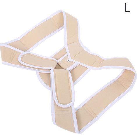 Correcteur de posture adulte, ceinture dorsale anti-voûte, soutien de la colonne vertébrale, teinte chair, ajustable pour homme et femme. (1/5)