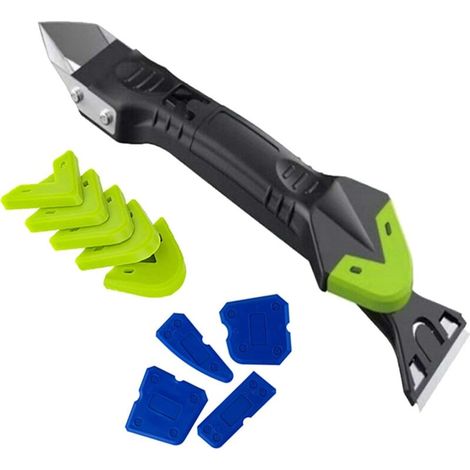Kit d'outils 5 en 1 pour joints en silicone – Outil de retrait et de lissage du mastic silicone, outil de finition pour joints – Outil pour joints de salle de bain, cuisine, baignoire, fenêtres et évi (1/5)