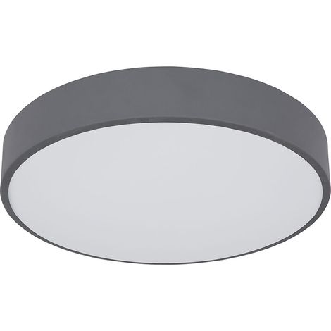 Lampada da soffitto Lampada da soffitto Lampada LED per sala da pranzo grafite telecomando con luce notturna e retroilluminazione, metallo plastica, 1x LED 24 W 1280 lm, PxH 40x10,5 cm