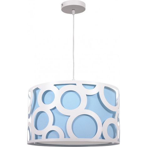 FAB 028293008  Orlando Blau / Weiß Pendelleuchte 1xe27 REG X30X30