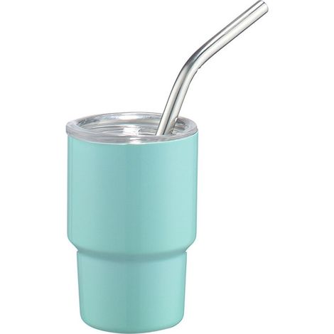 2oz Edelstahl-Trinkbecher, Hellblau (1/5)