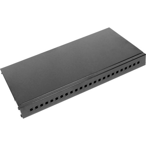 BeMatik - Fibre optique Patch Panel 1U FC 24 noir (1/5)