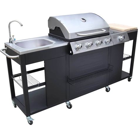 Maison Exclusive - Barbecue da Cucina per Esterni Montana 4 Fornelli (1/5)