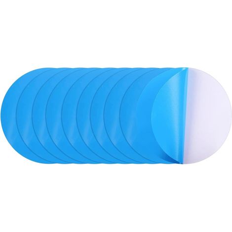 20 Pièces Patchs de Réparation Piscine Auto-Adhésifs, Kit de Réparation de Patch en PVC, Kit de Réparations Autocollant pour Piscines Gonflables et Matelas Pneumatiques (Carrée, Ronde) (1/5)