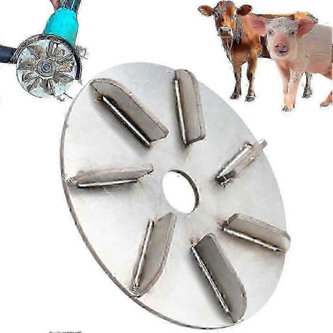 Edelstahl-Schaber zur Fellentfernung bei Schweinen, Schlachtwerkzeug, geeignet für Schweine, Rinder und Nutztiere, 100°-Winkelkompatibel 7 Messer