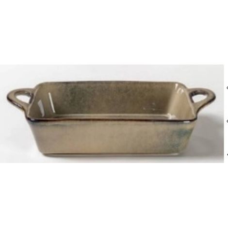 Piatto rettangolare in ceramica terre inconnue 23x18 cm, beige - Atmosphera créateur d'intérieur (1/2)