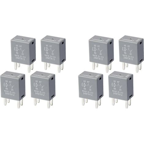 8 x 12088567 8567 relais automobiles - 12VDC 30A 4 broches, compatibles avec Chevrolet et autres modèles de voitures. (1/5)
