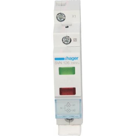 Hager SVN126 signal lumineux LED vert et rouge
