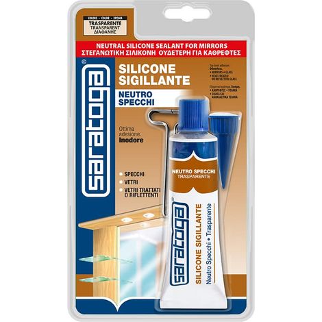 silicone neutro per specchi in blister 60ml - saratoga.
