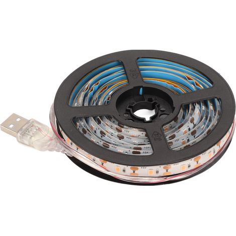 Bande LED de croissance pour plantes, spectre complet, étanche, alimentée par USB, 5 V, 3 mètres / 9,8 pieds, idéale pour la culture hydroponique DIY.