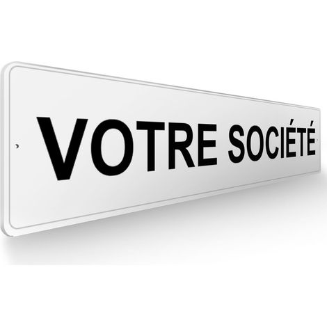 Panneau de signalisation pour parking Personnalisable société  -  48 x 10 cm (1/5)