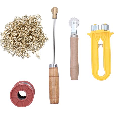 Kit d'outils pour apiculture débutant : outil à enfiler le fil, tendeur de fil de ruche avec œillets en cuivre, fils de fer (1/5)