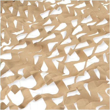 Voile ombrage rectangulaire 3x3 m – Camouflage sable, polyester – Anti-UV – Fixation facile (1/4)
