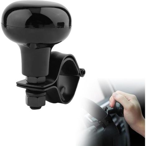 Pommeau de volant - Commande au volant - Aide à la direction - Pommeau de volant rotatif amovible pour voiture - Accessoires auto - Universel - Pour camions, tracteurs, tondeuses à gazon, chariots élé (1/5)