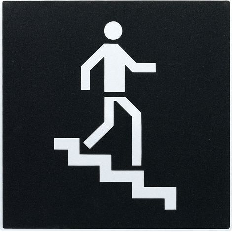 Plaque de porte Escalier de descente - Europe design 200x200mm - 4280097 (1/2)