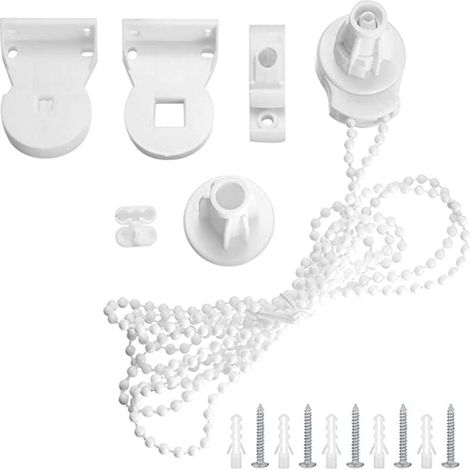 Pièces détachées pour stores enrouleurs, fixations de 25 mm, supports de store enrouleur avec chaîne perlée de 2 m (1/4)