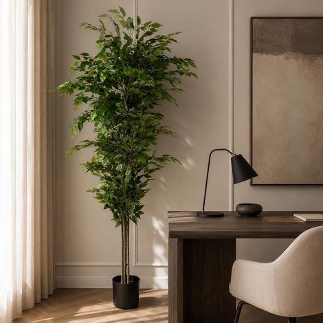 180cm Artificial Ficus Tree Green Realistic - Premium Quality (1/5)