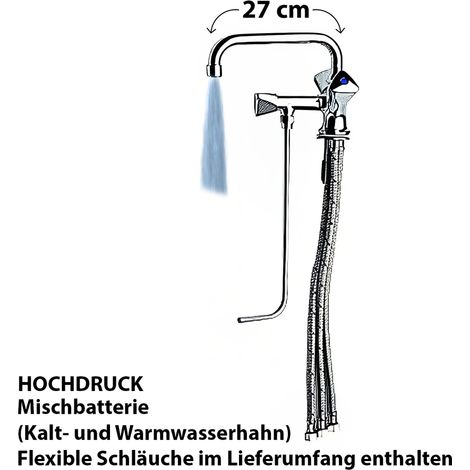 Wasserhahn, Küchenarmatur, Wasserarmatur - Mischbatterie für 1 Becken Hochdruck