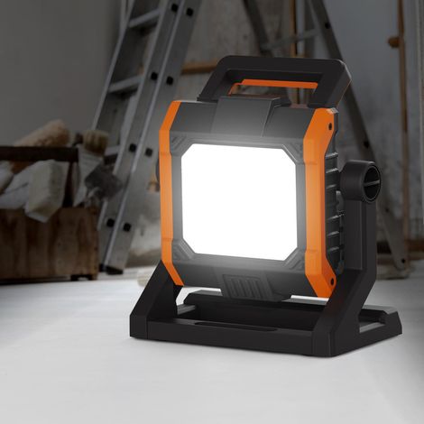 LED Akku-Strahler mit Adapter - Baustrahler, Multi Akku Arbeitsleuchte, 35W, 4000lm (1/5)