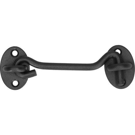 Serrure de porte de grange en acier inoxydable, Kit de serrure de porte coulissante noire, pièce de quincaillerie (1/5)