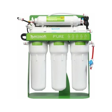 BWT – Filtre à osmose inverse Ecosoft Pure Balance – Pompe sur support métallique – Teneur en minéraux stable – Débit 12 l/h