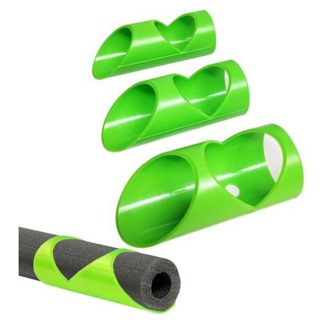 3 Coupe-Tubes d'Isolation En Mousse, Guide De Coupe De Tuyaux, Outil De Coupe d'Isolation à Trois Tubes, Tuyau Guide De Coupe Outil, Convient Aux Tuyaux De 41 MM, 46 MM Et 53 MM, Vert (1/5)