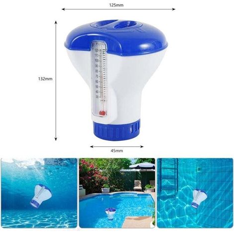 UlisemDistributeur de chlore flottant de 5 pouces, flotteur chimique réglable pour piscines intérieures et extérieures (1/3)