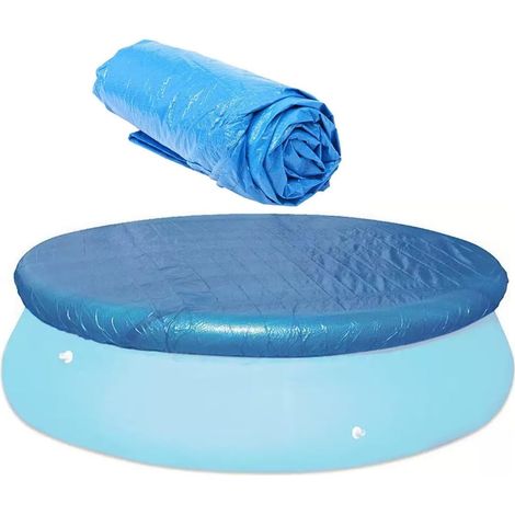 Bâche pour Piscines Ronde, Bâches Solaire Ronde pour Piscines Gonflables, Couverture De Piscine Protection pour 244cm/8feet Piscines Hors Sol (1/5)