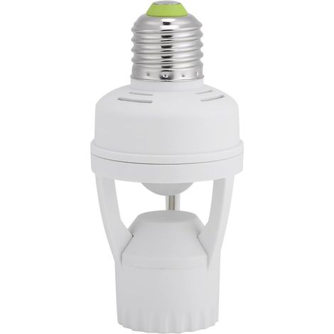 E27 Infrarot Bewegungsmelder LED Lampenfassung mit Tag und Nacht 2 Modi für Indoor Gang Garage, AC 110-240V (1/5)