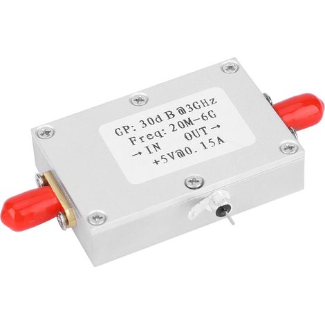 Amplificateur RF Faible Bruit Large Bande Gain 30dB LNA 20M-6G Composants Électroniques (1/5)
