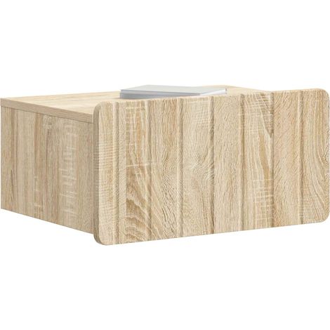 Maison Exclusive - Mobiletto da notte a muro 2 pcs Rovere Sonoma 49 x 34,5 x 24 cm