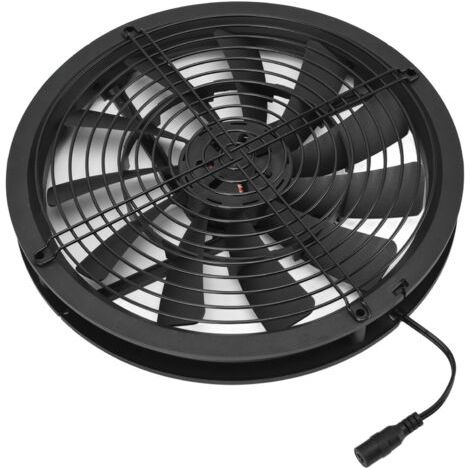 Kit de ventilador para panel solar impermeable de 10 pulgadas y 100 W, carcasa redonda de ventilación para panel solar, ventilador de extracción para gallinero, invernadero, cobertizo. (1/5)