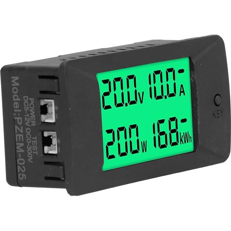 Multimètre Ampèremètre Voltmètre à Affichage Numérique LCD, PZEM-025, Compteur D'énergie, Indicateur de Courant de Tension, Voltmètre DC 5-12 V, pour Onduleurs Photovoltaïques (1/5)