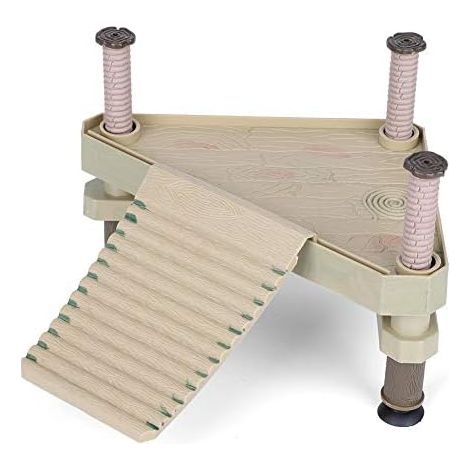 Plateforme flottante pour tortue, grenouille ou reptile – Accessoire pour aquarium et terrarium avec rampe d'accès (1/5)