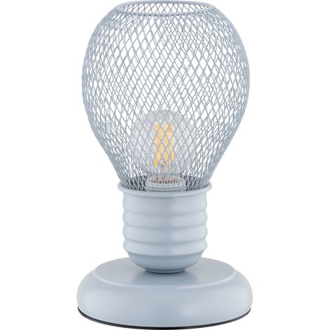 Lampe chevet enfant grise ampoule E14 10W PIKOLO Alfa (1/2)