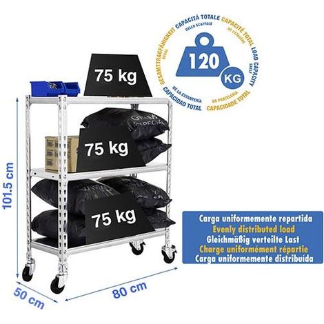 Simonrack Mensola Moderna in Metallo Galva Design Robusto Minimalista