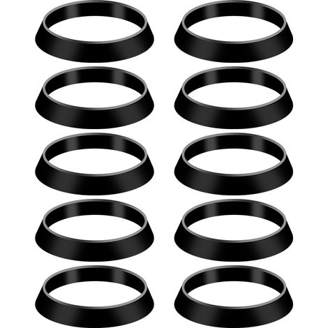 10 juntas cónicas para tubería de desagüe de 1 1/2 pulgadas, arandelas de sellado cónicas para sifón de fregadero, diámetro interior de 38 mm y diámetro exterior de 43 mm. (1/5)