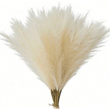 Anches artificielles rouges,fausse herbe en peluche de hauteur,grandes Branches - Beige-5pcs